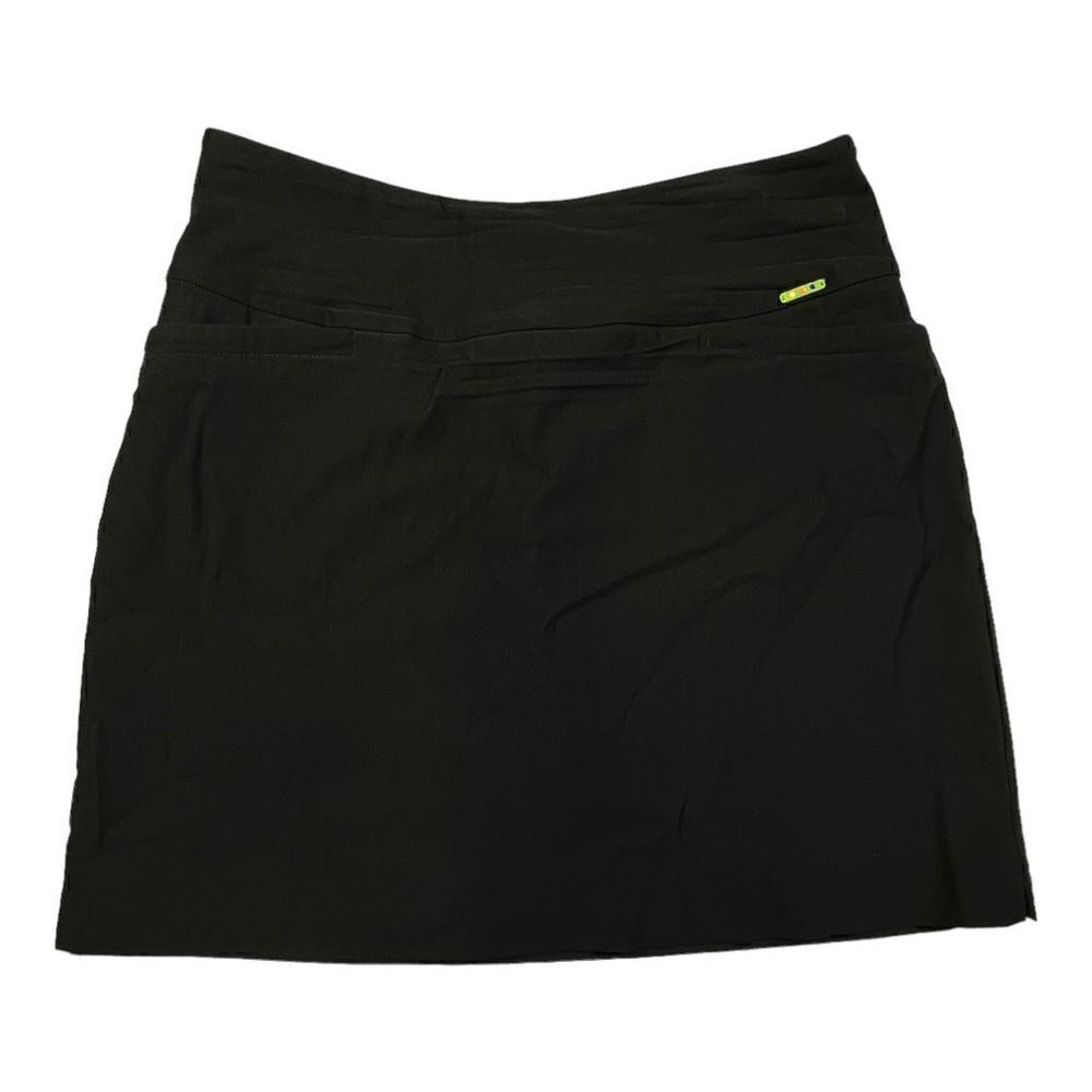 Swing Control Women's Pull-On Elastic Waistband Golf Skort Skirt Black Size 16
